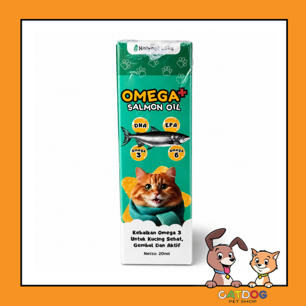 Holycatlabs Omega+ Salmon Oil 20ml - Minyak Ikan Kucing