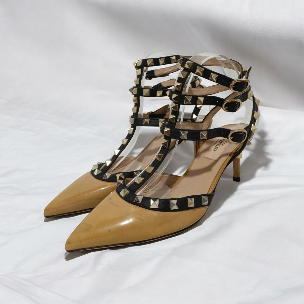 Valentino Garavani Rockstud Caged Pumps Heels Original
