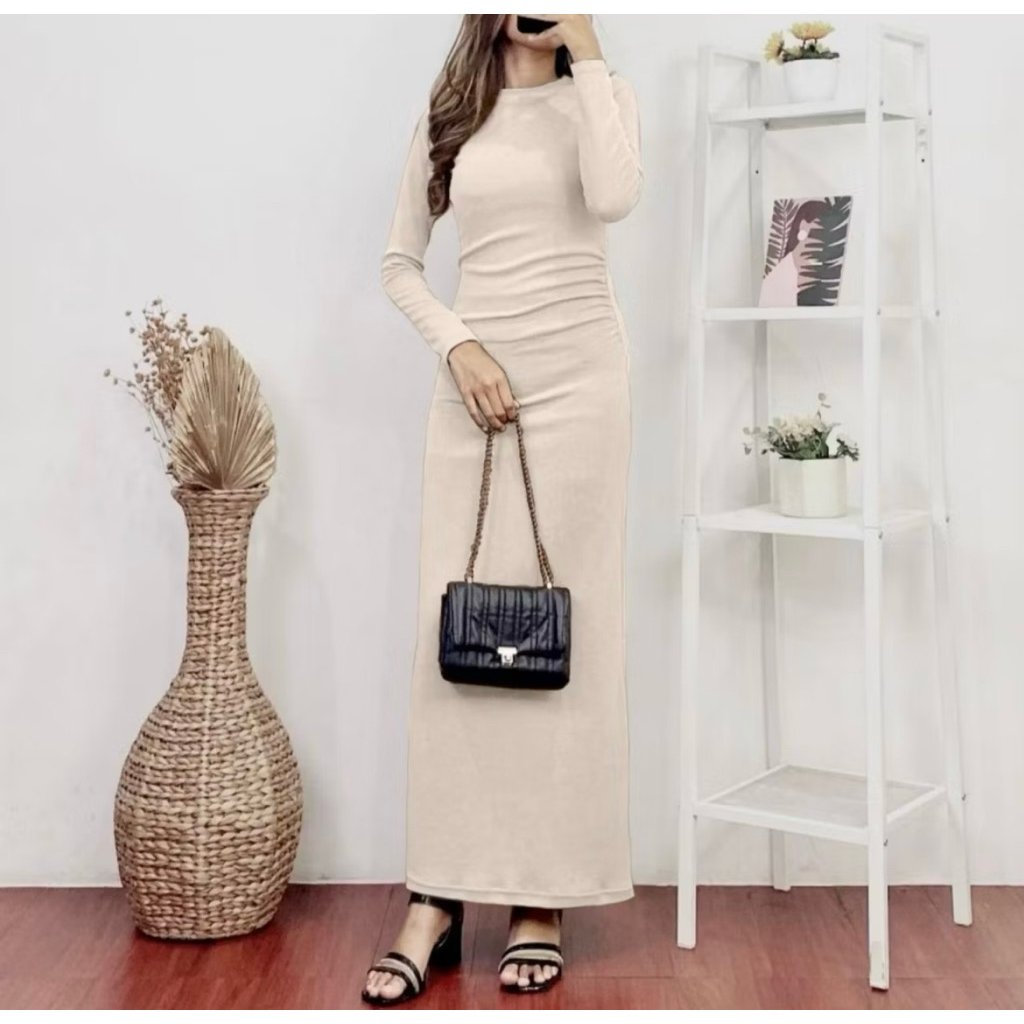 ORINA LONG DRESS KNIT KOREAN STYLE (PRELOVED)