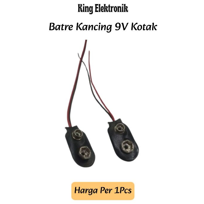 Kancing Baterai Soket Batere Kotak Battery Snap Connector 9V Baterai 9 Volt Kotak