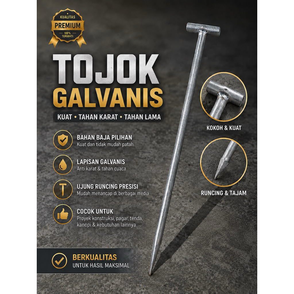 TOJOK SAWIT GALVANIS ANTI KARAT BERKUALITAS