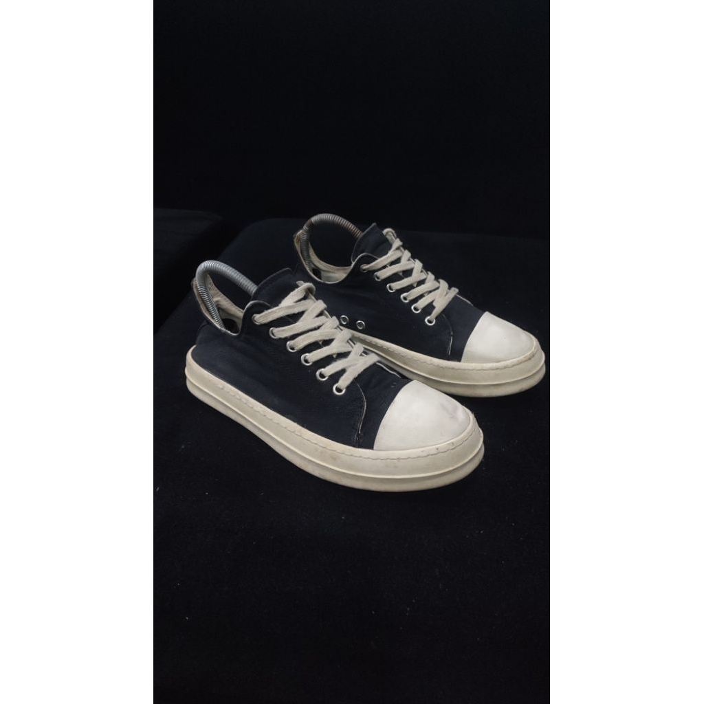 rick owens ramones canvas low