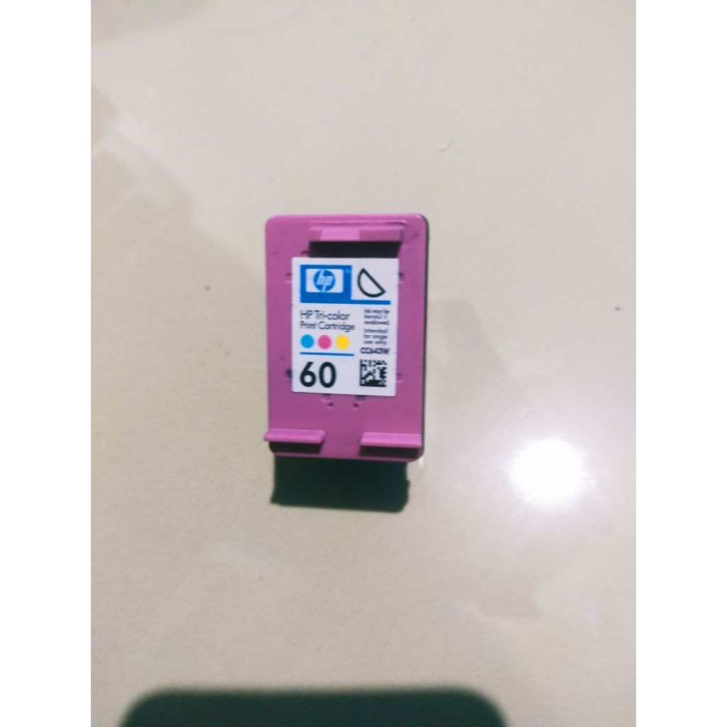 catridge hp no 60 warna tri color bekas kosongan.