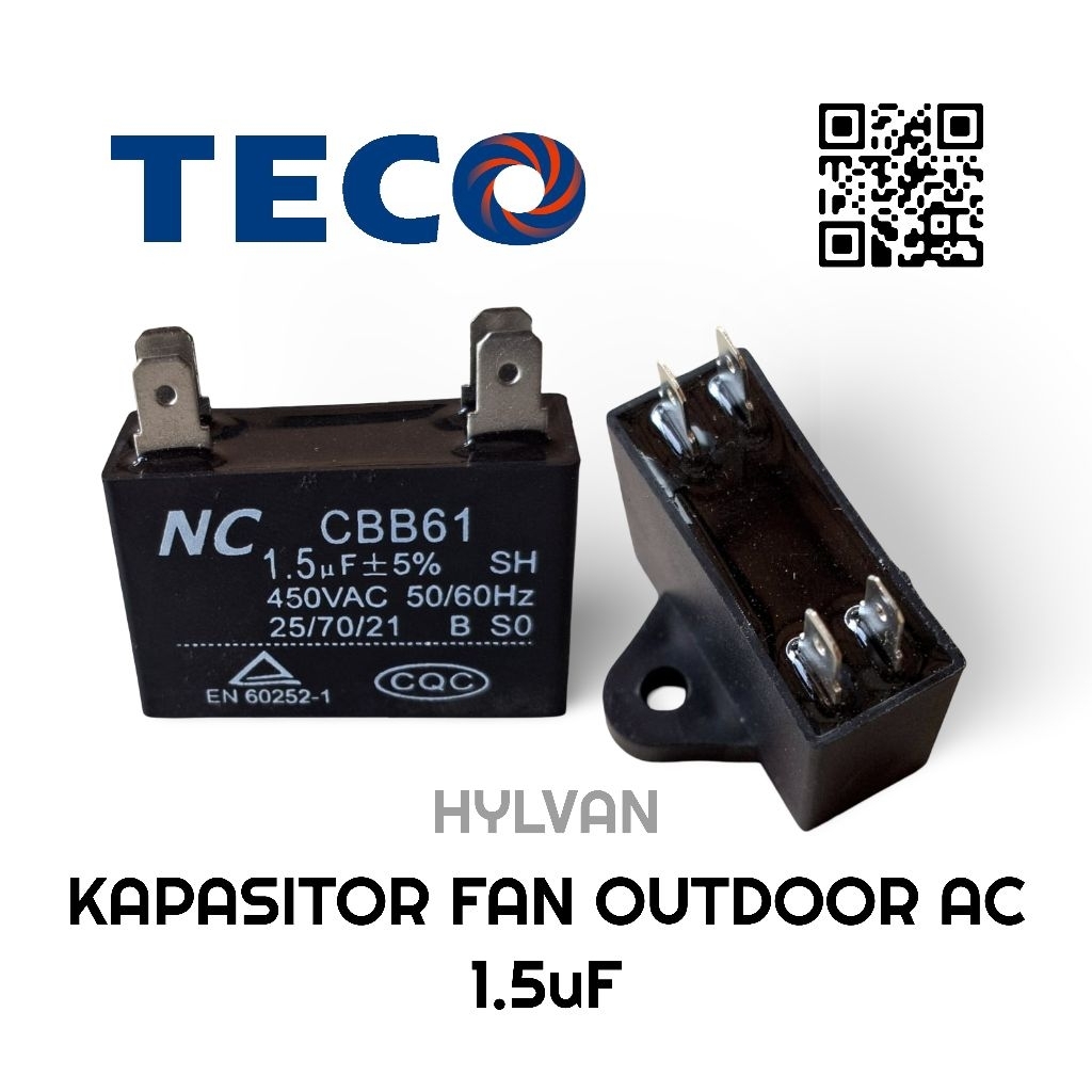 KAPASITOR FAN OUTDOOR AC TECO 1/2 - 1PK