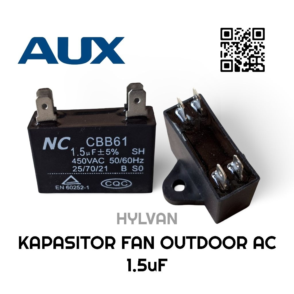 KAPASITOR FAN OUTDOOR AC AUX 1/2 - 1PK