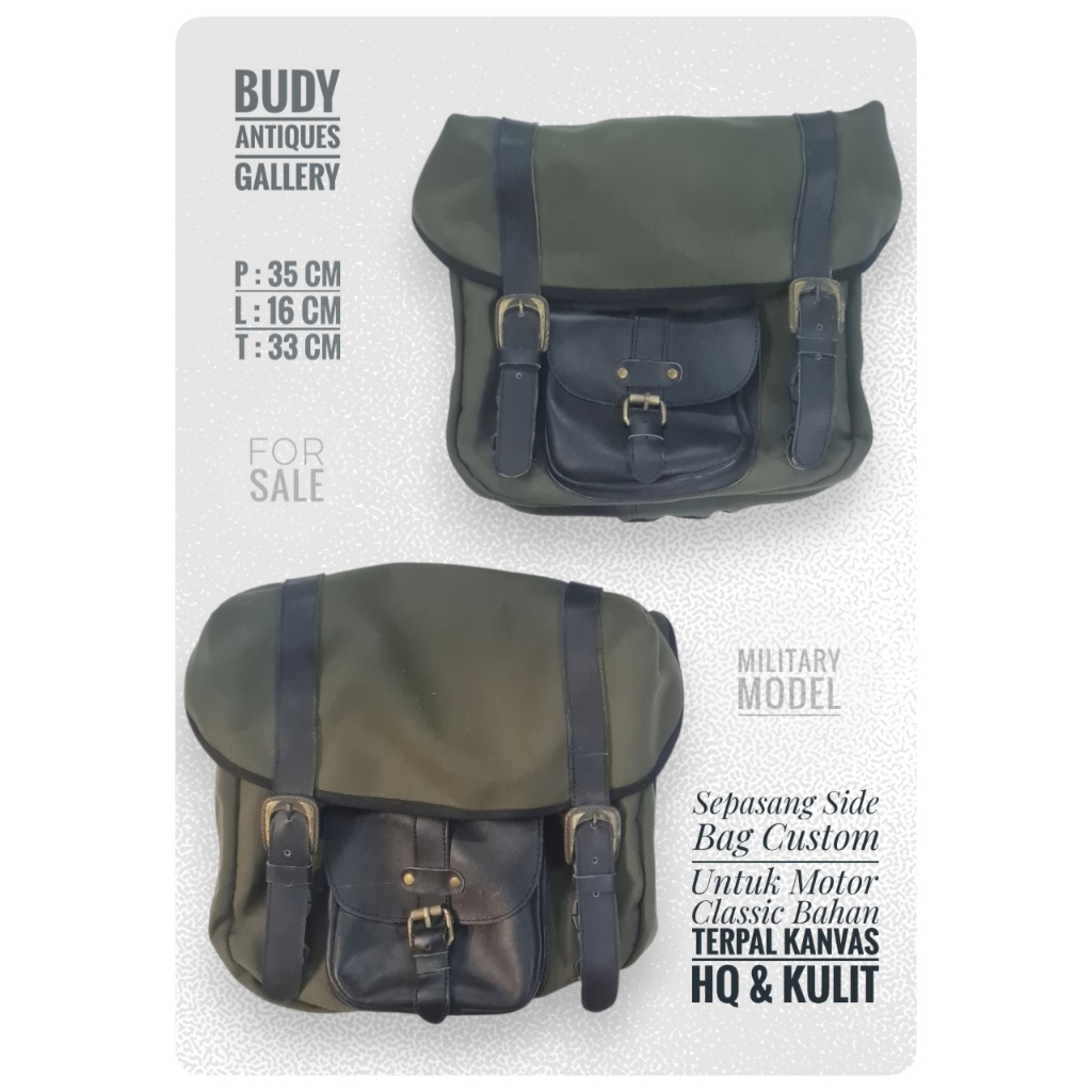 Sepasang Side Bag Custom Motor Klasik