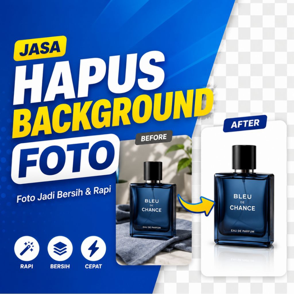 Jasa Hapus Background Foto | Background Jadi Bersih & Rapi | Cocok untuk Produk, Konten & Pribadi
