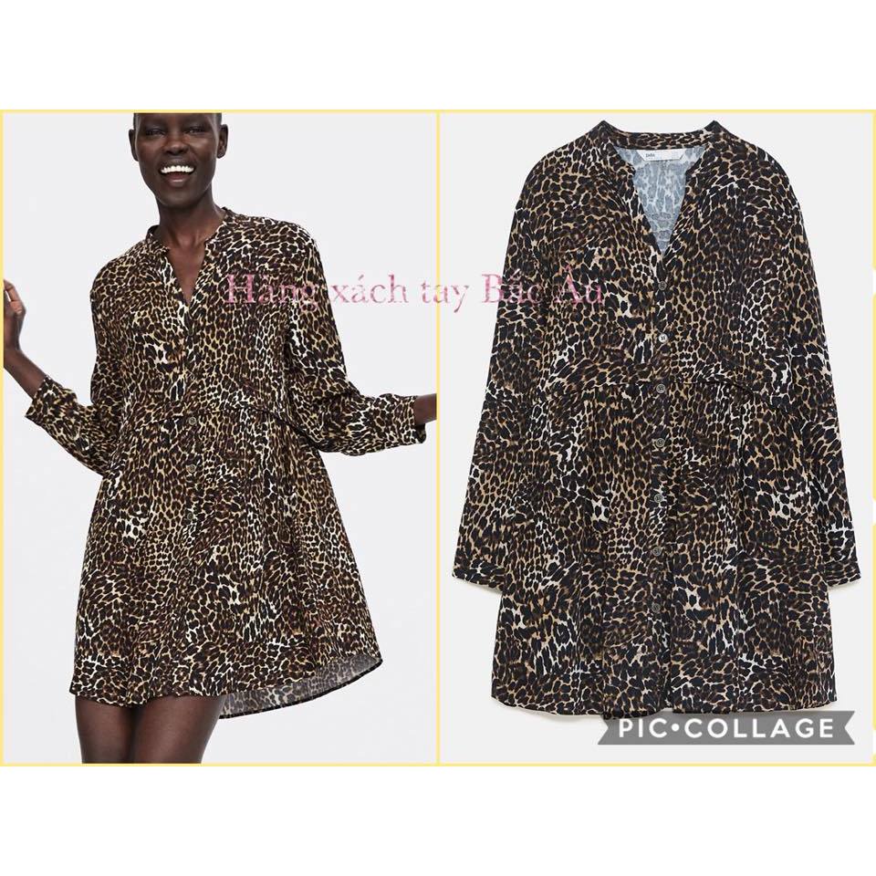 TUNIK MINI DRESS LEOPARD BY ZARA  LIKE NEW