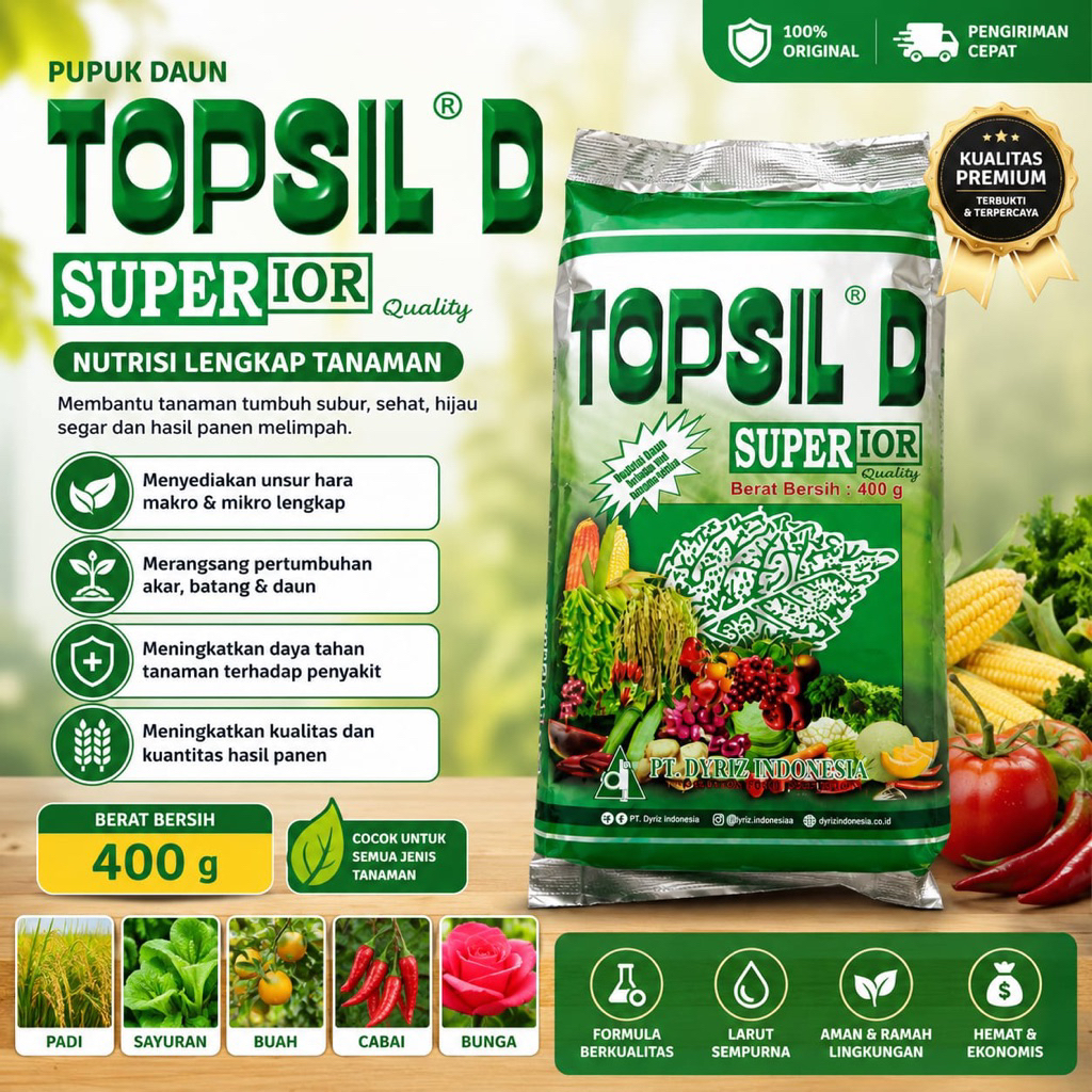 TOPSIL D || Topsil Daun || Pupuk Daun (450gram)