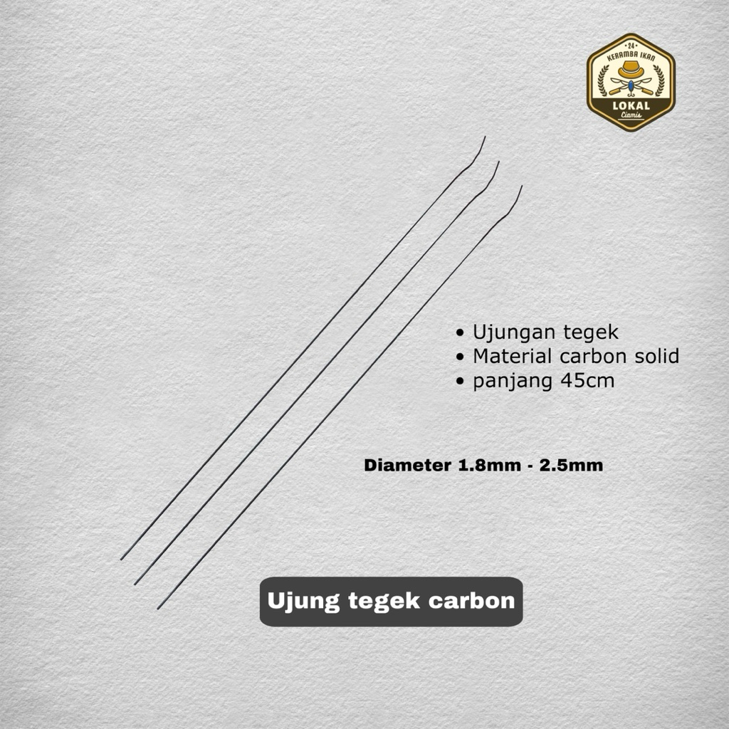 Ujungan tegek carbon 45cm action lentur