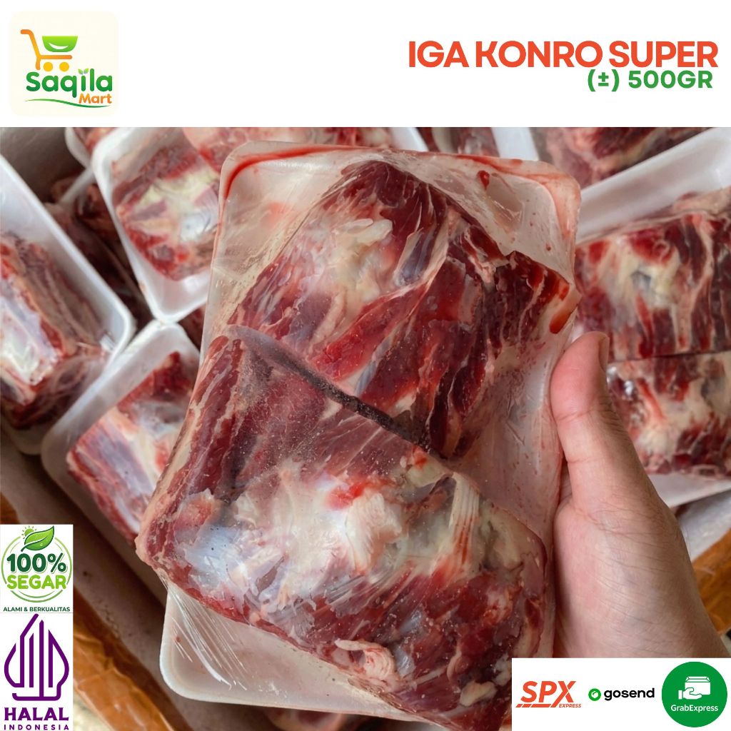 Iga Konro Super Segar 500gr Daging Tebal Fresh Kirim Instan Saqila Mart