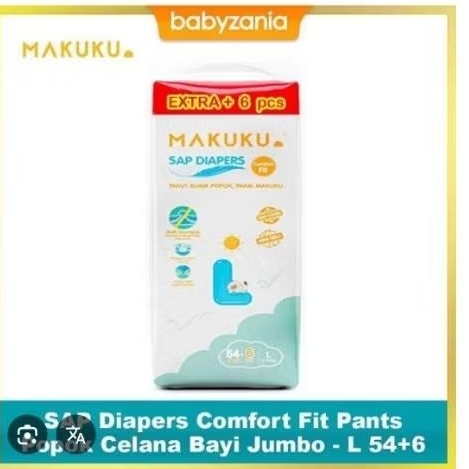 DIAPERS MAKUKU JUMBO XL 44+4