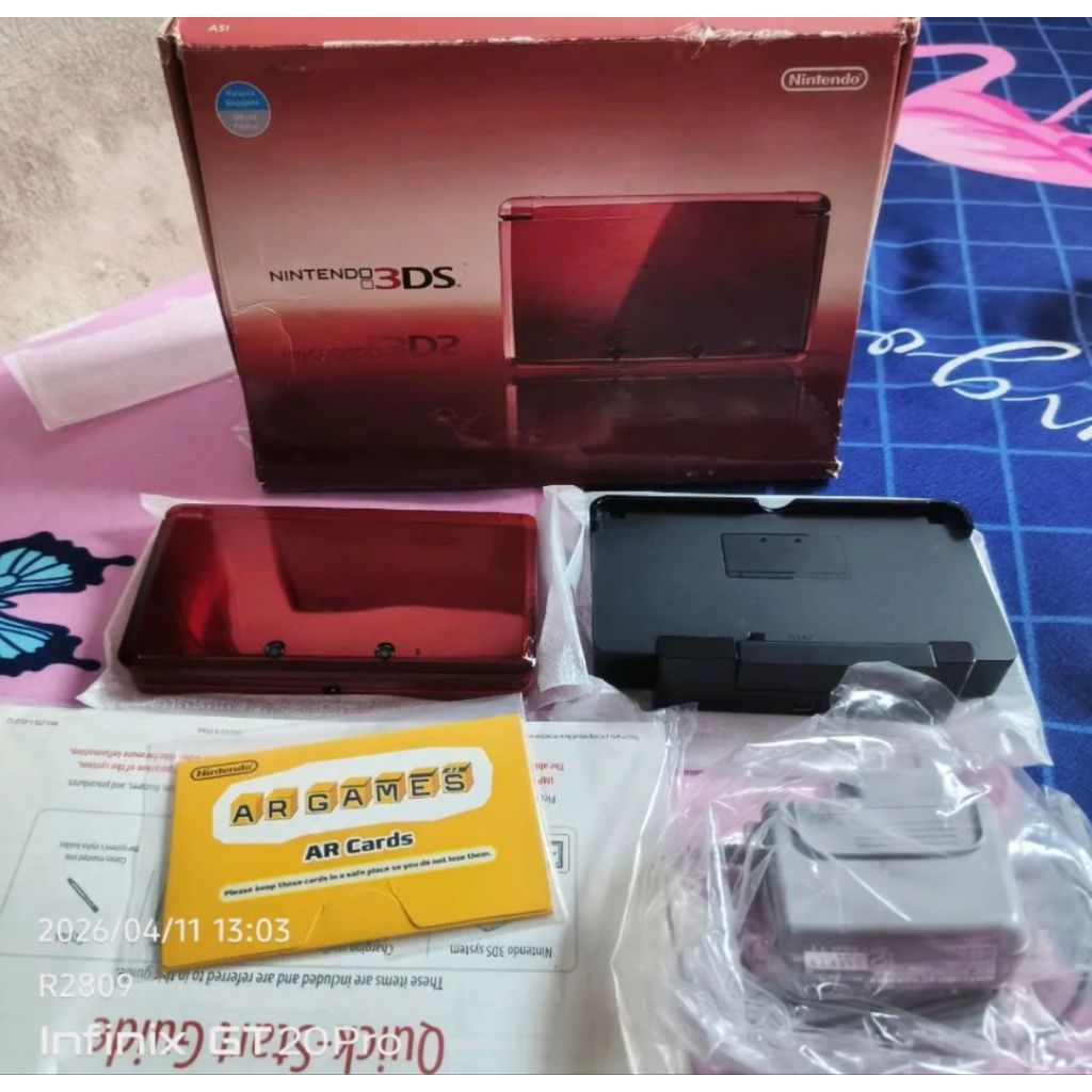 Nintendo 3ds Flame red old Ofw