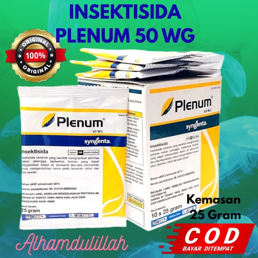 Insektisida Plenum 50 WG kemasan 25 gram bahan aktif pimetrozin 50%