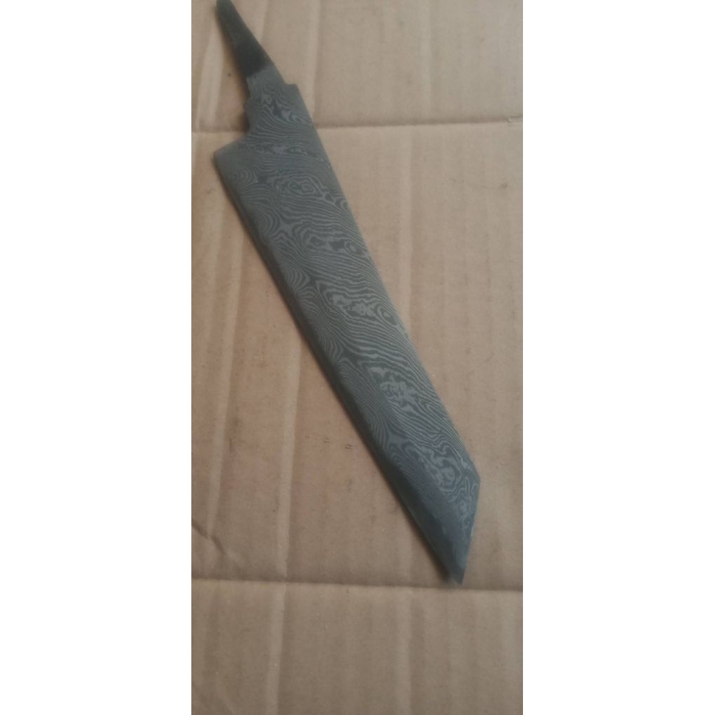 Blank Pisau koki Pamor Damascus / Balik Mipih