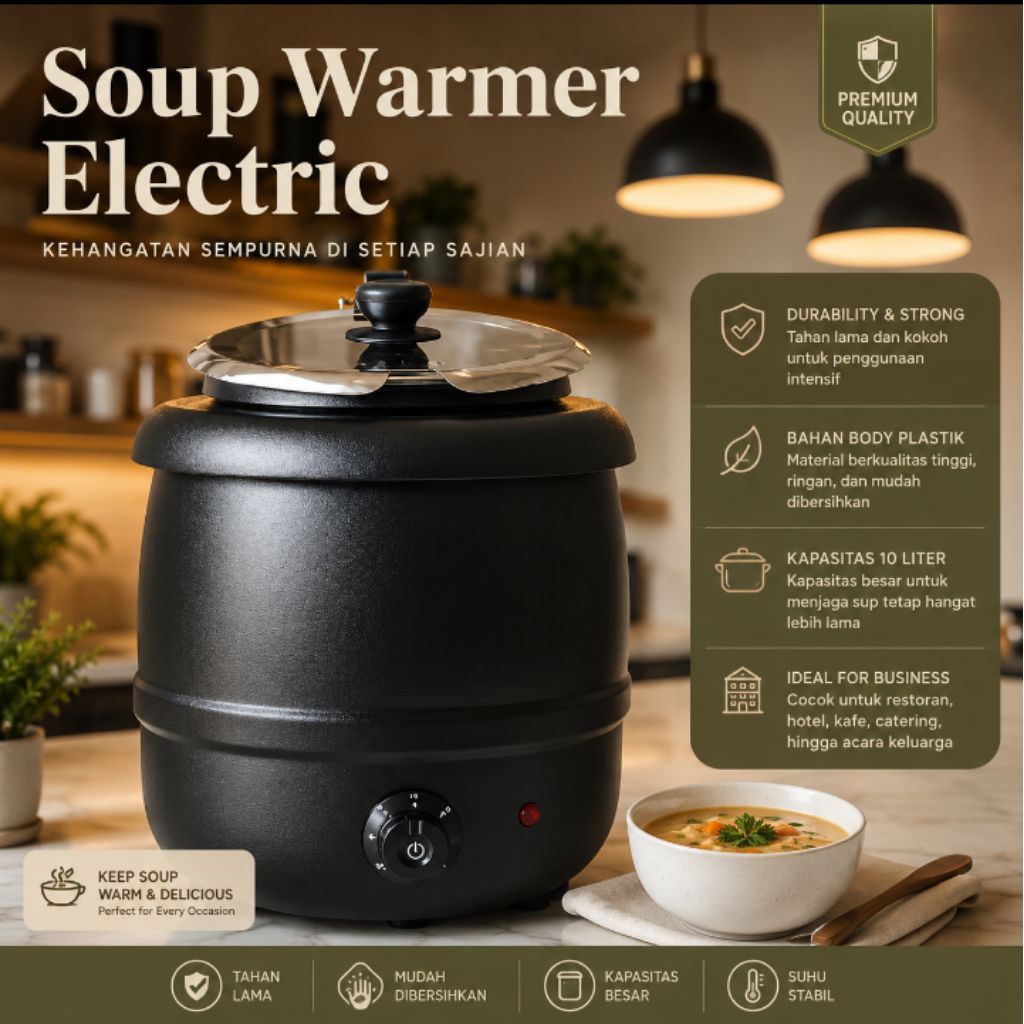 Soup Warmer Elektric | Penghangat Soup Elektrik
