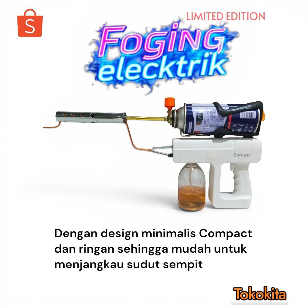 Alat mesin foging nyamuk mini elektrik 3,7V spray gun disinfektan humidifier