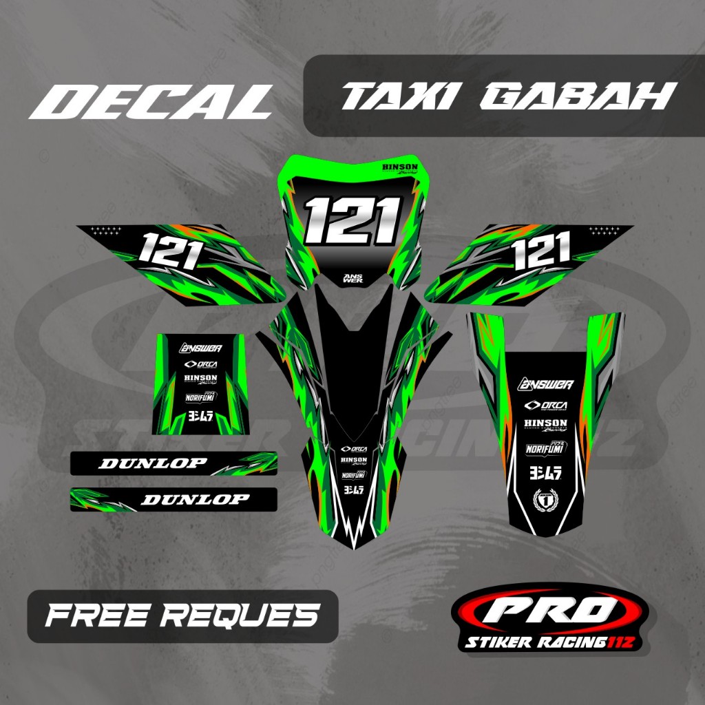 DECAL OJEK GABAH DECAL TAXI GABAH DECAL ANGKUT GABAH FREE CUSTOM