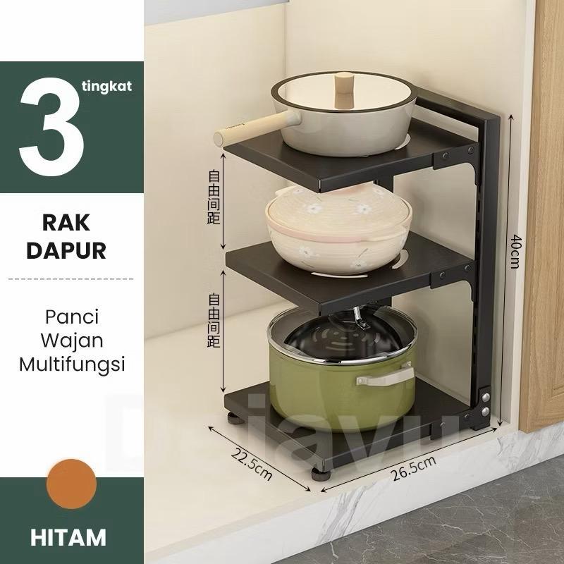 rak dapur rak besi susun rak susun besi ￼Rak Dapur Multi Fungsi Tanpa Instalasi Rak Penyimpanan Rak 