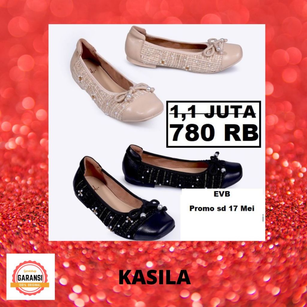 SALE Sepatu flat shoes wanita seri KASILA EVB original 100%