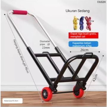 Highline Trolley Troli Lipat Reaim Troli Lipat Serbaguna Troli Besi Lipat Troli Galon Troli Besi