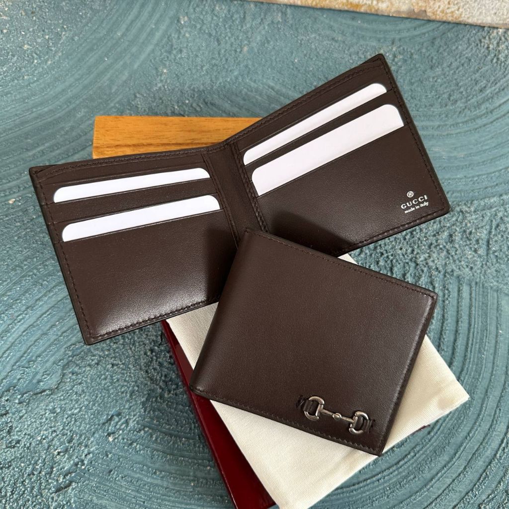 Gucci Bifold Wallet Horsebit Cocoa
