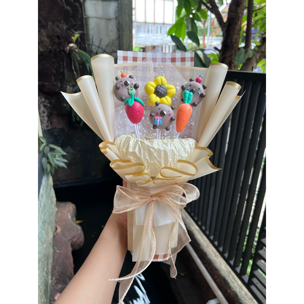 Buket clay | Custom clay bouquet | Buket wisuda | Gift birthday | Clay bouquet flowers | Graduation 