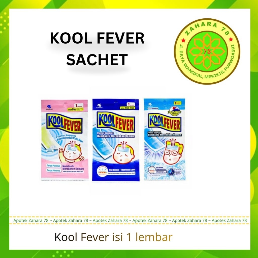 KOOL FEVER BAYI, KOOL FEVER ANAK,, KOOL FEVER DEWASA KOMPRES PENURUN PANAS