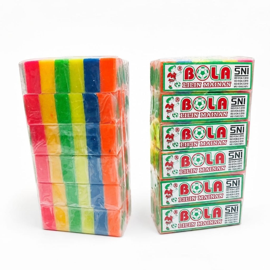 1baris isi 6warna / malam bola / pastisin warna-warni / kerajinan / mainan anak