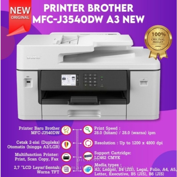 FixPrint Printer Brother MFC J3540dw J3540 DW A3 Scan Copy Duplex ADF WiFi Wireless