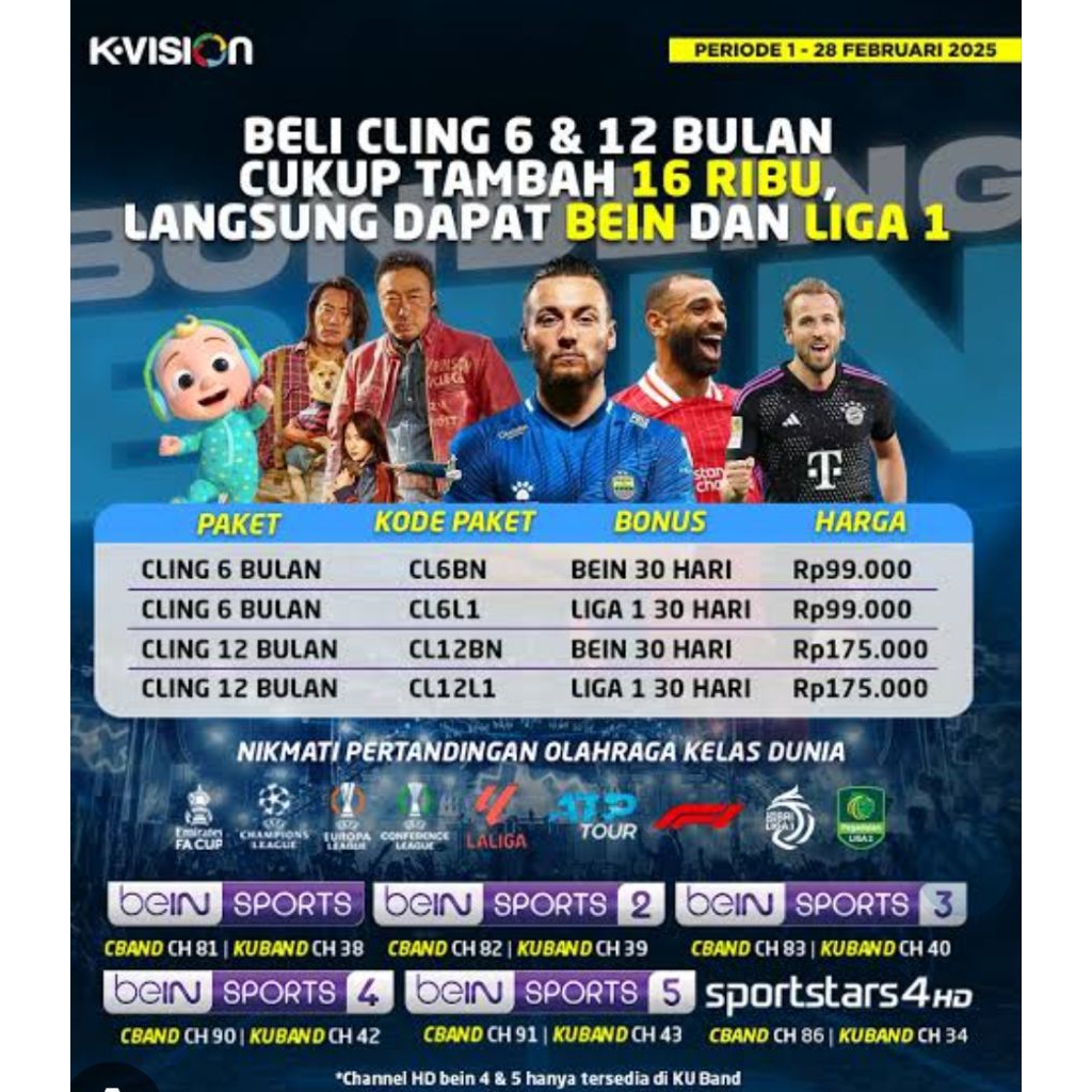 Paket  K- Vision Cling 6 bulan