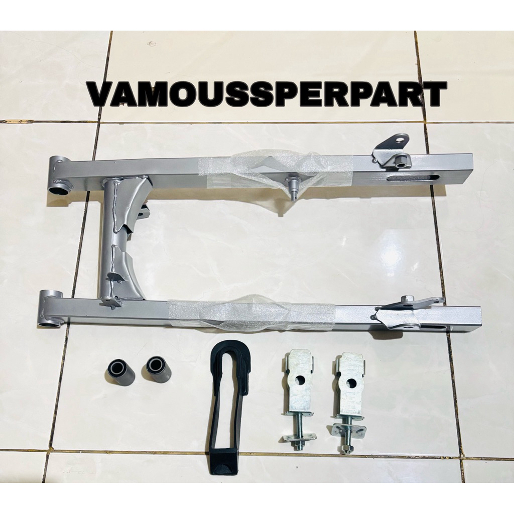 Swing arm Jupiter Z variasi custom PANJANG 55CM warna silver pnp Jupiter Z/Z1/Robot/Old/Burhan Vega 