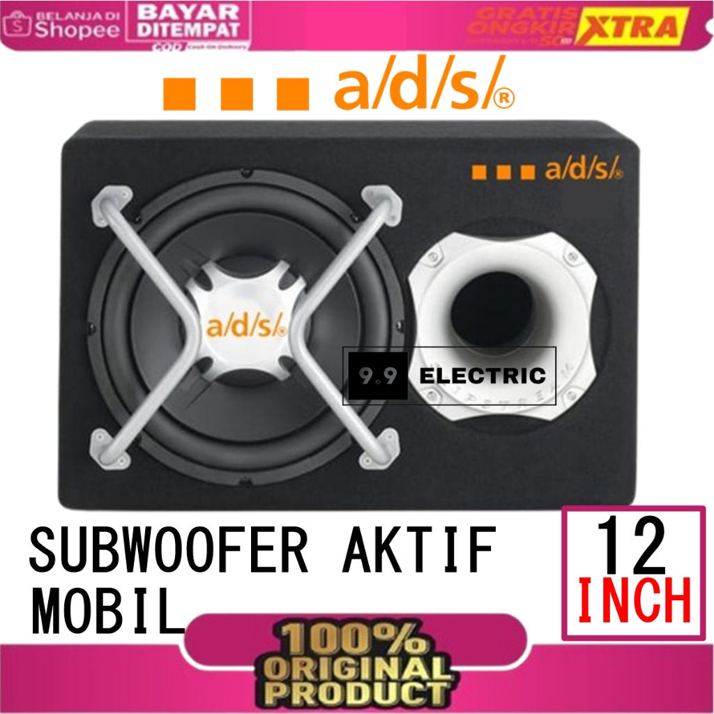 Subwoofer Aktif Mobil 12 inch ADS SD121ZA Bassbox Full Woofer