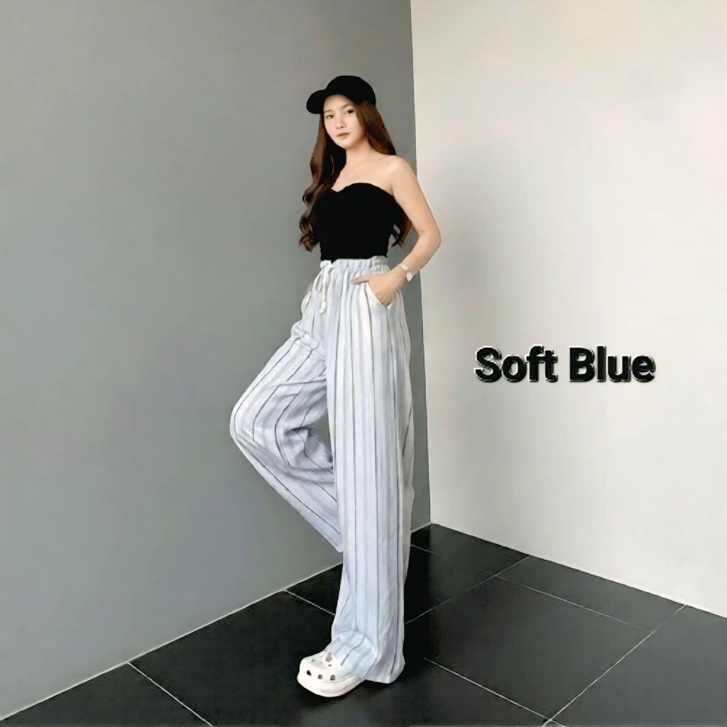 NRF - Celana kulot - Everyday Pants - Strip Pants - Celana Kantor Kuliah - Celana Formal Casual Wani
