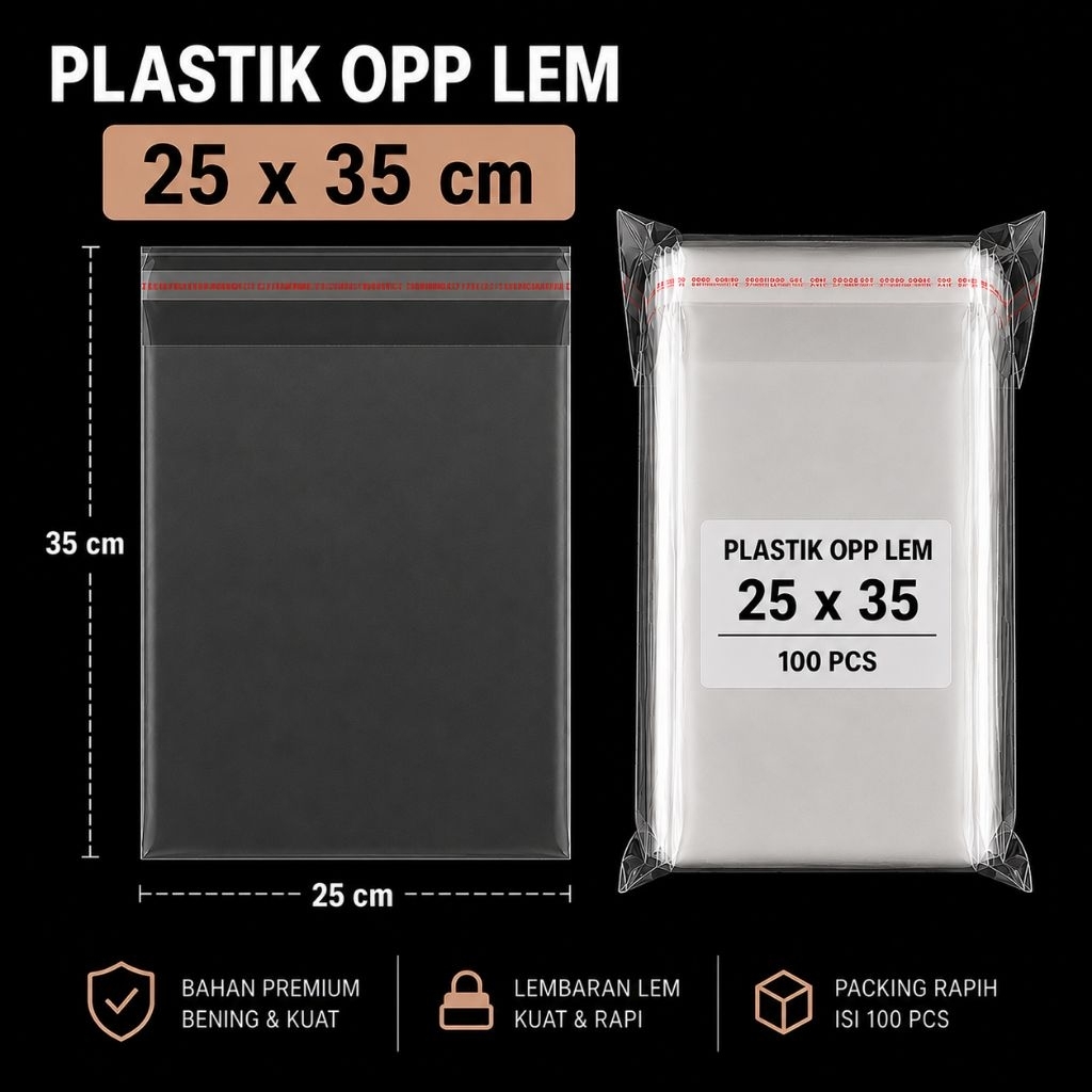 Plastik OPP Lem Aneka Ukuran | Plastik Baju | Plastik Souvenir | Plastik Hijab