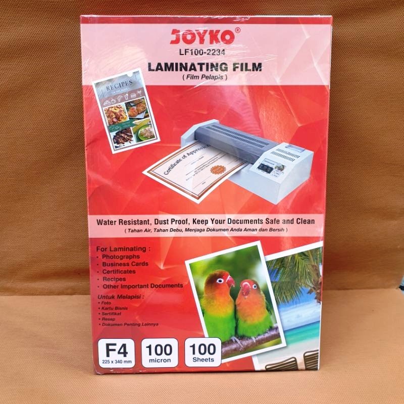 plastik laminating joyko / plastik laminating 100 micron