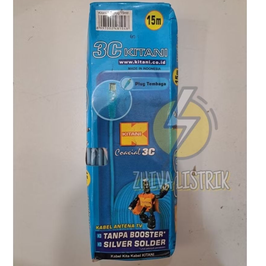 KABEL KITANI COAXIAL 3C 15 Meter Tembaga