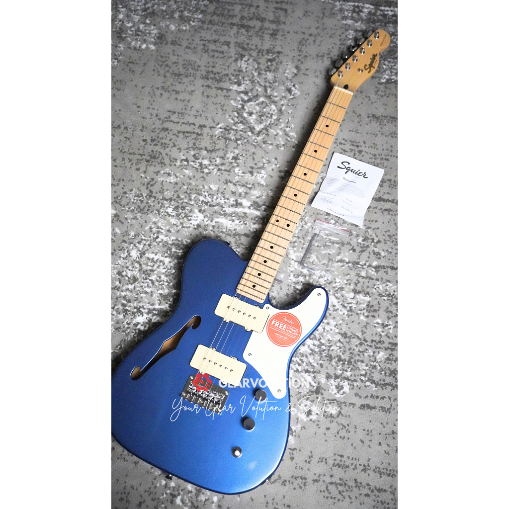 Squier Paranormal Cabronita Thinline Telecaster Lake Placid Blue
