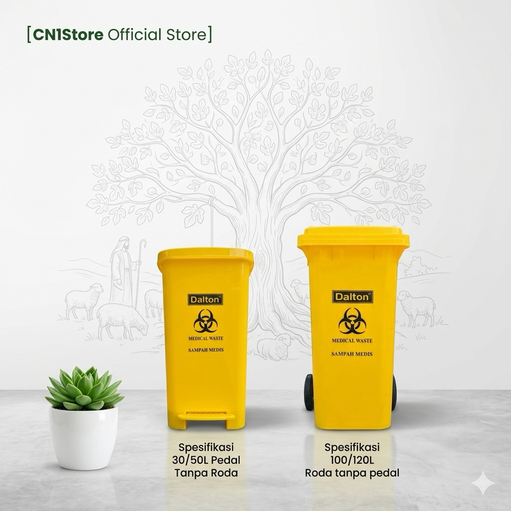 Tempat Sampah Medis 30Liter, 50Liter, 100Liter , 120 Liter (Dalton) Premium