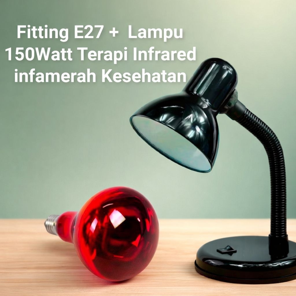 Lampu Infrared 100W Bohlam Terapi Sinar Merah Fisioterapi Pegal Otot