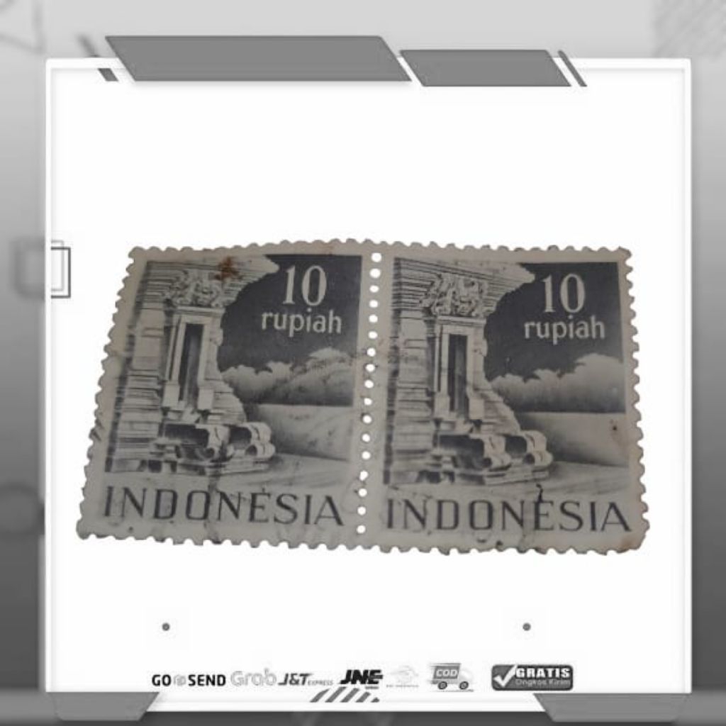 Prangko Republik Indonesia Serikat RIS Seri Candi 10 Rupiah Used