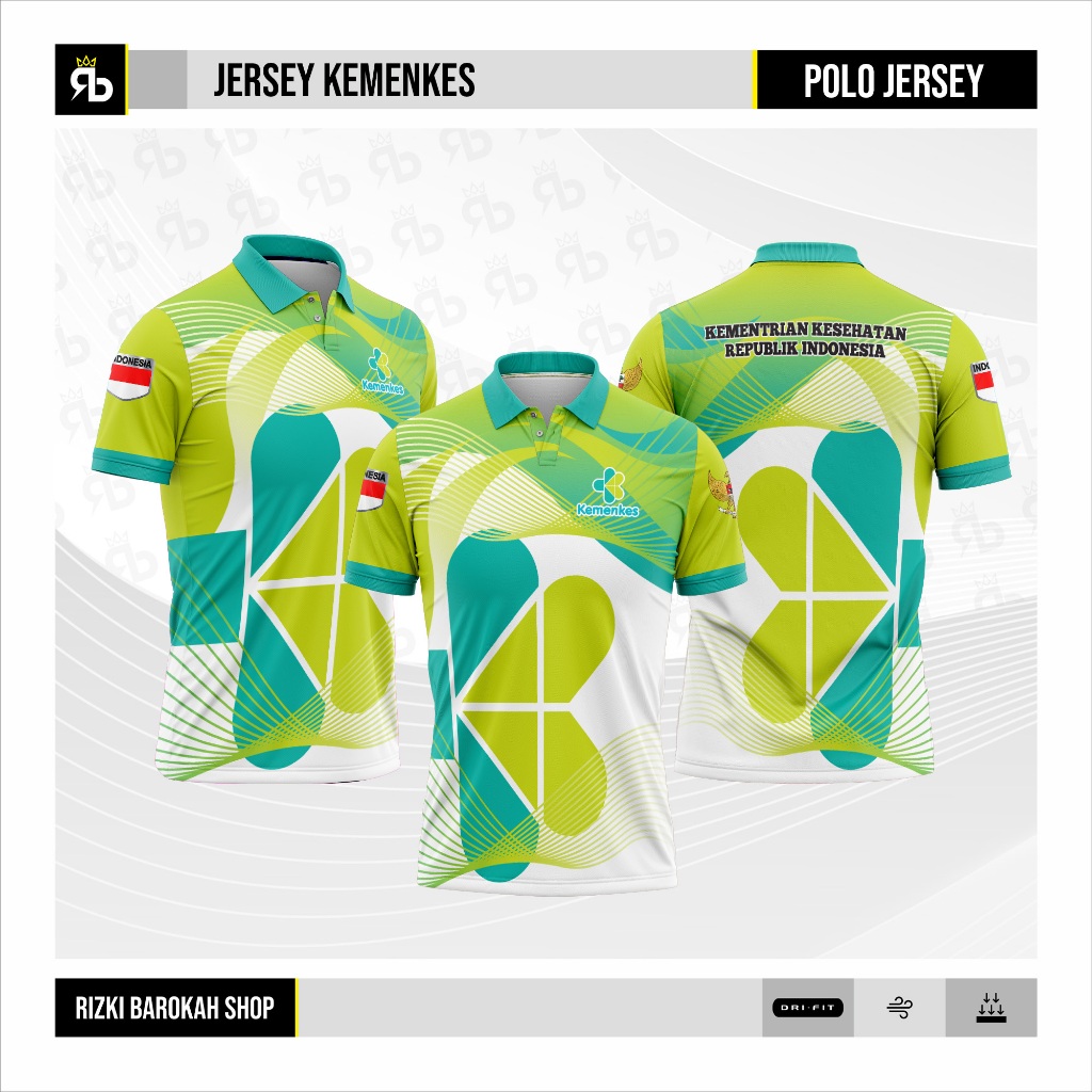 JERSEY KEMENKES POLO / JERSEY KEMENTRIAN KESEHATAN / JERSEY KESEHATAN / BAJU OLAHRAGA PENDEK / BAJU 