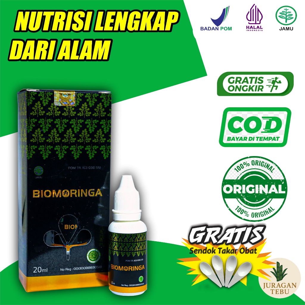 BIO MORINGA | Obat Herbal Bersertifikasi BPOM | Manfaat Daun Kelor | BIO Herbal 100% | Jamu Herbal