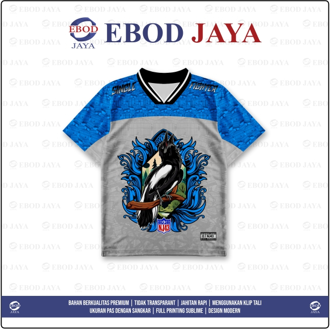 KAOS JERSEY BURUNG KACER BAHAN JERSEY WAFLE TAMPILAN MEWAN DAN ELEGAN -  BURUNG KACER