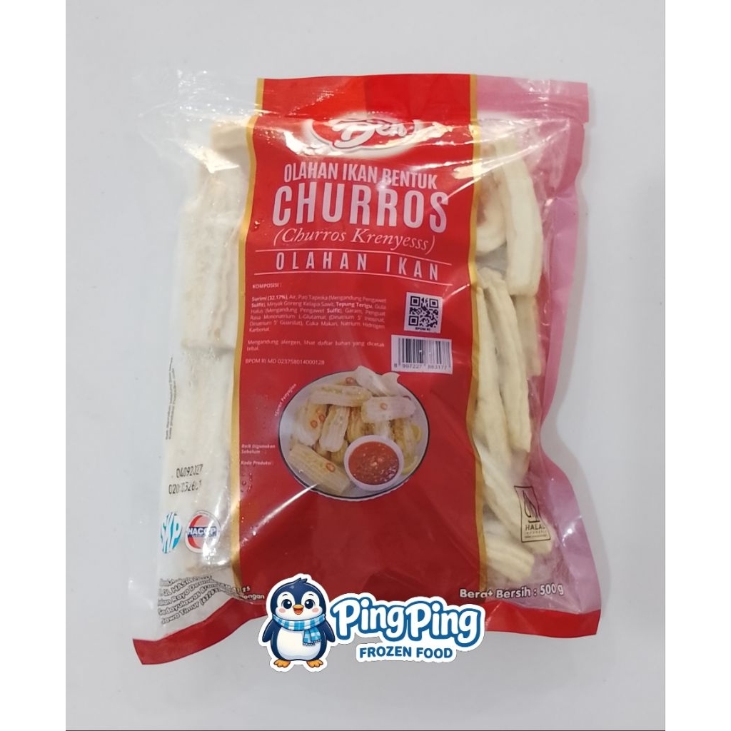 PAKDEN Churros 500gr Pak Den Goreng Tempura Shabu Hotpot Steamboat Suki Frozen Food Surabaya