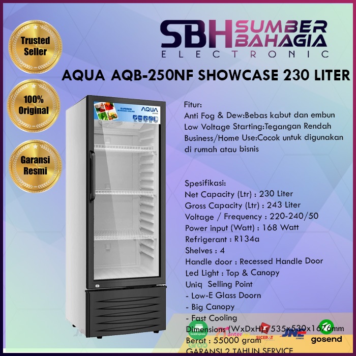 AQUA AQB-250NF SHOWCASE 230 LITER (NEW)