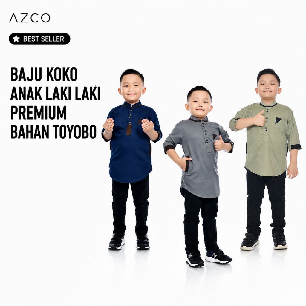 AZCO Baju Koko Kurta Anak Laki Laki