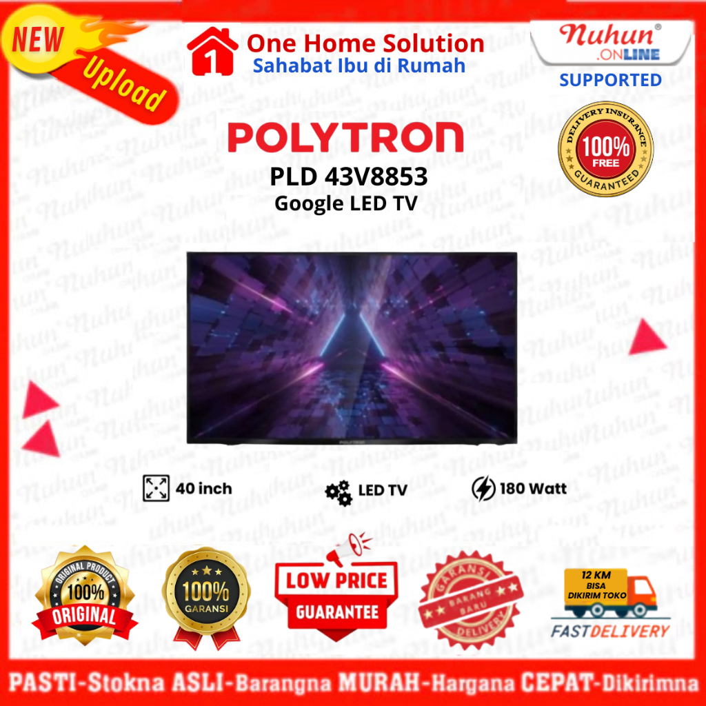 Polytron LED TV Digital 43 Inch PLD 43V8853