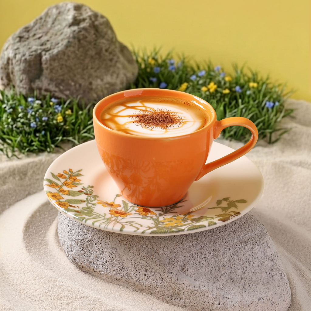 Sango Set Cangkir Florical Isi 4 | Gelas Teh Kopi Souvenir Mewah Classic Elegan Premium Estetik SNI
