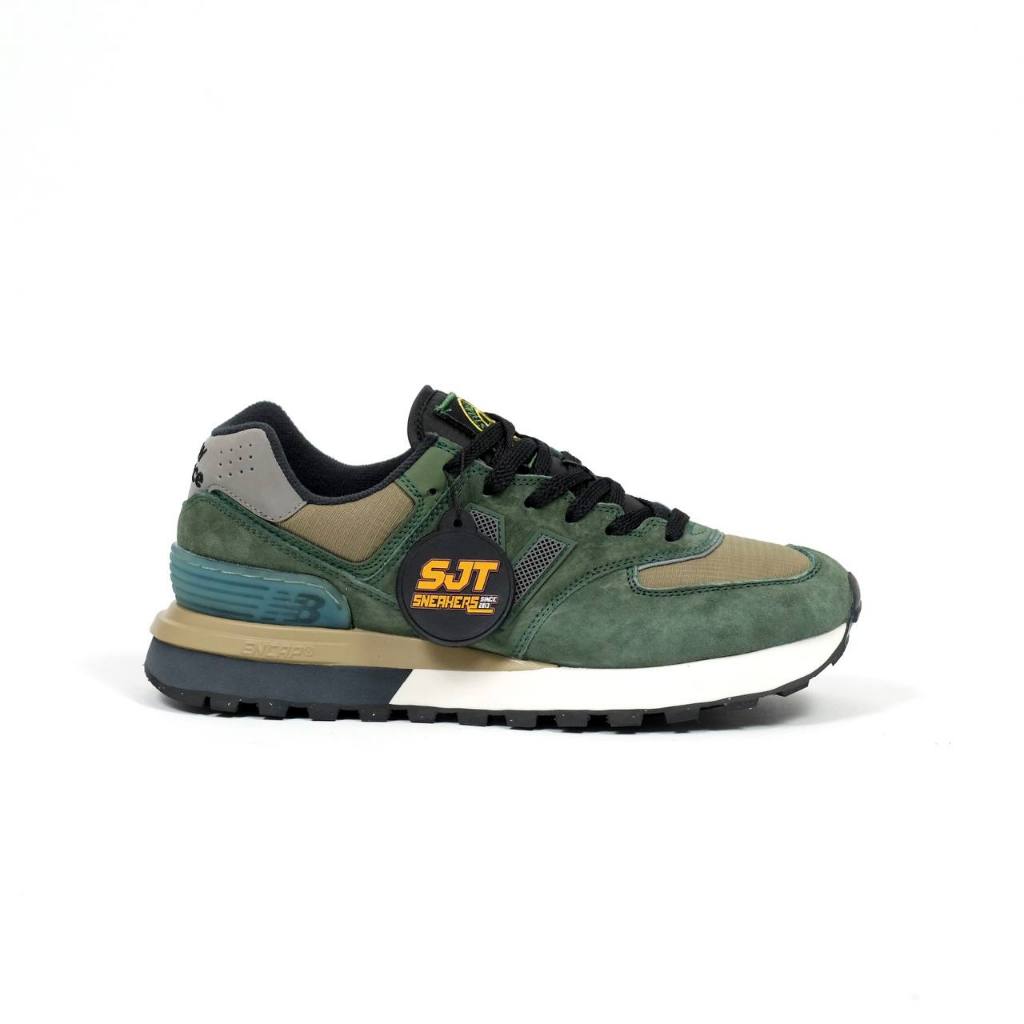 SJT Sepatu Casual Nb 574 Legacy Stone Island Dark Green Pria Sneakers